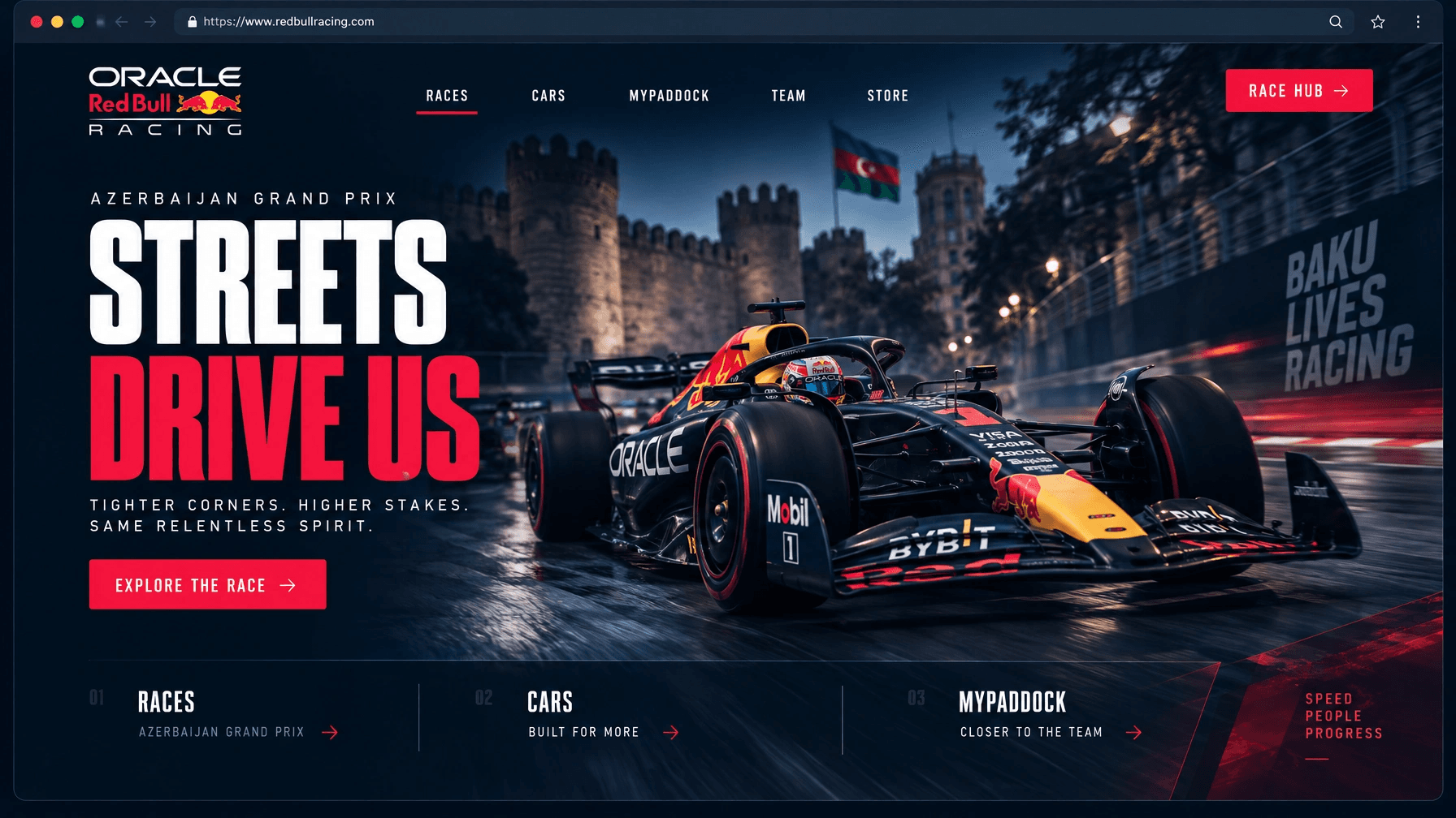 RedBull Racing Oracle digital web