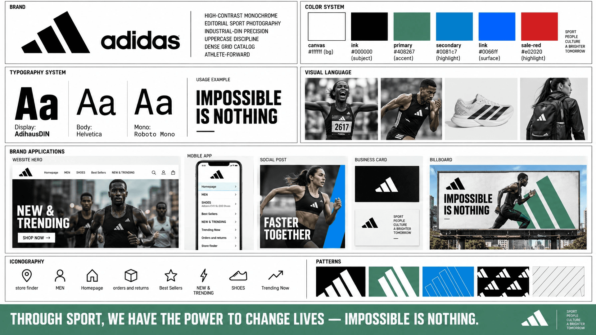Adidas print guidelines sheet
