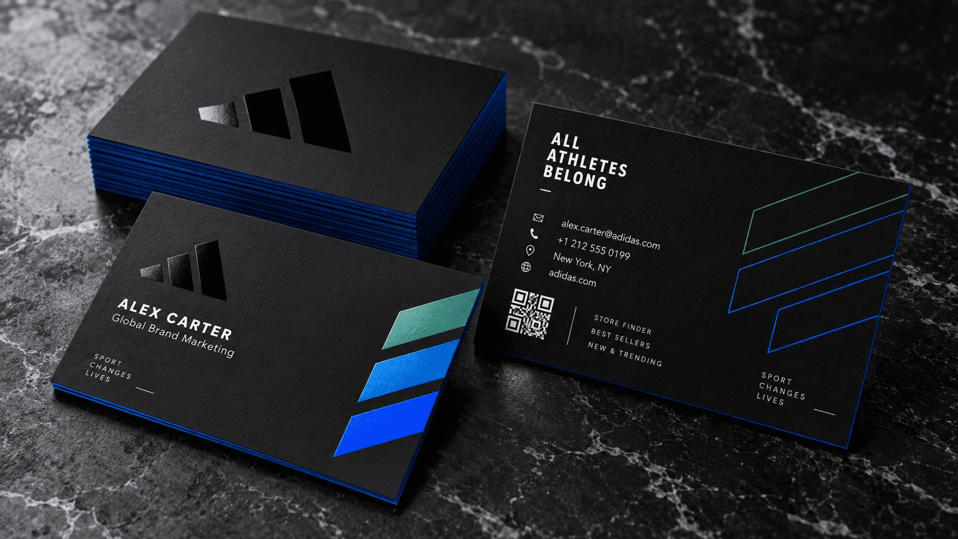 Adidas print business card