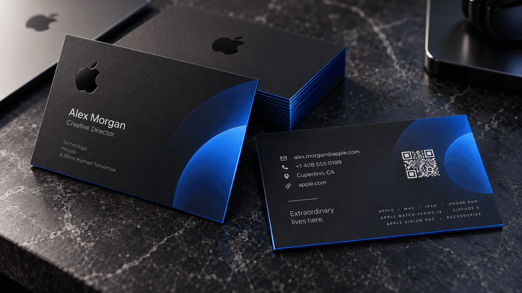 Apple print business card