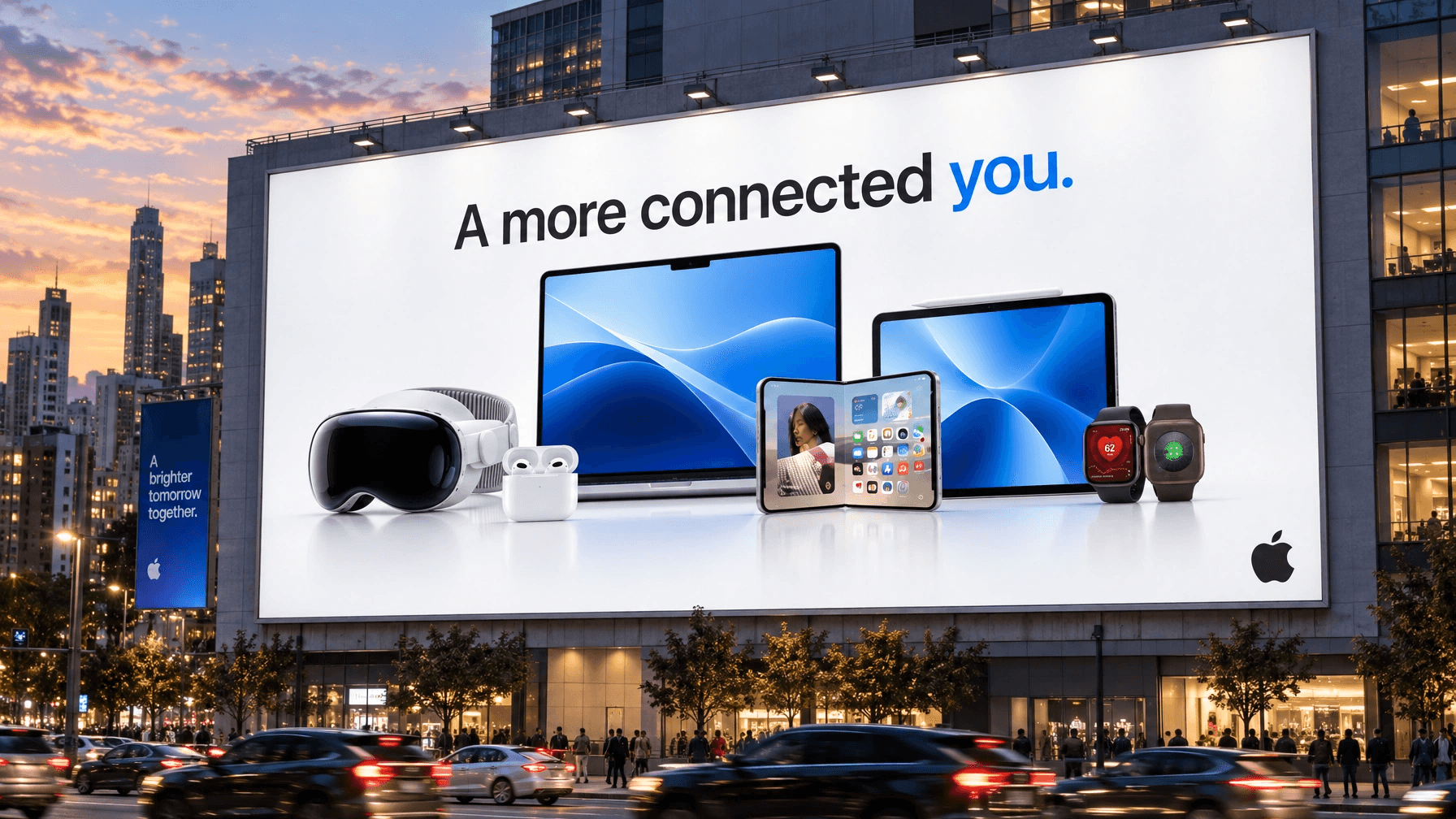 Apple advertising billboard