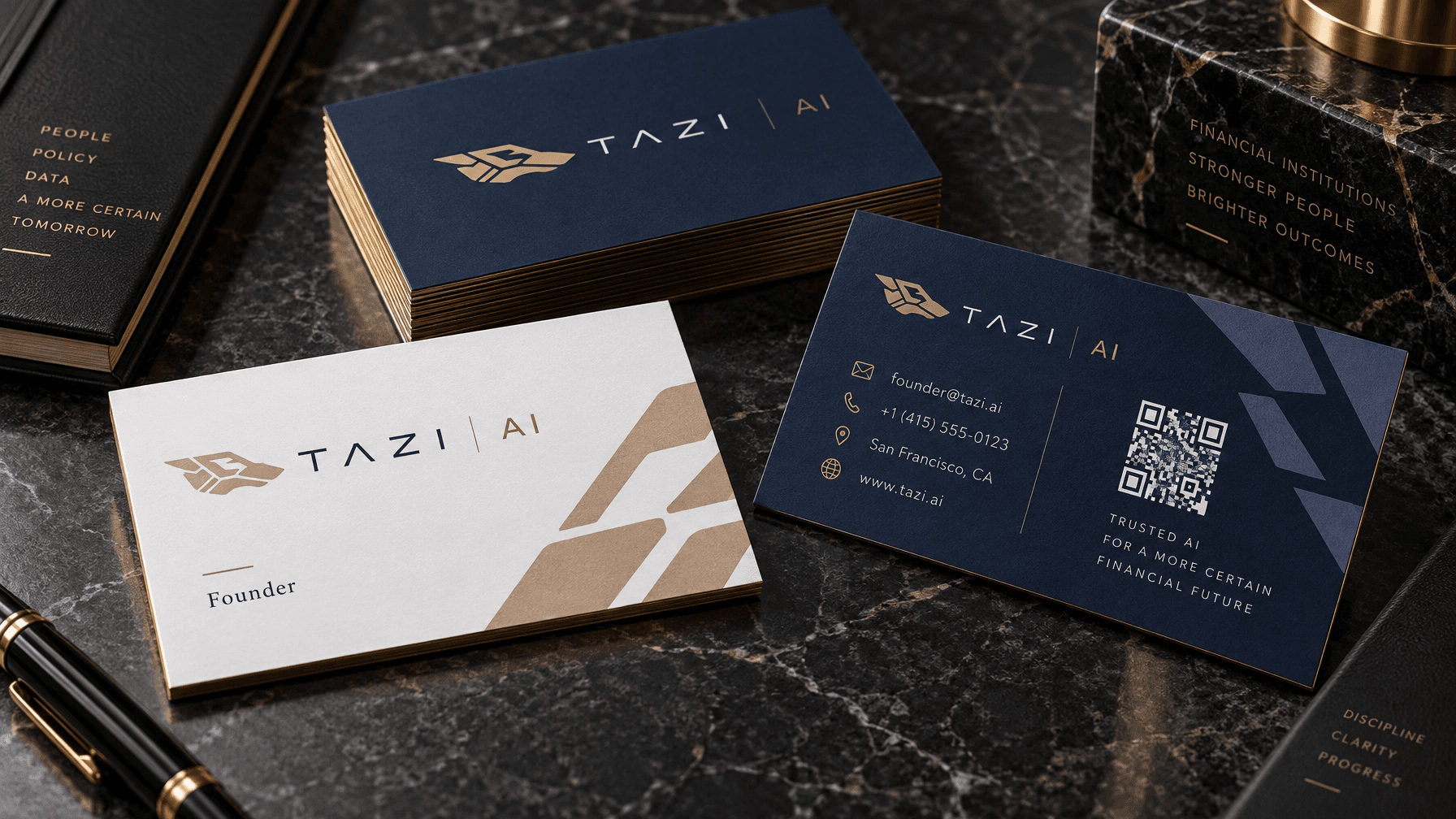 Tazi AI print business card