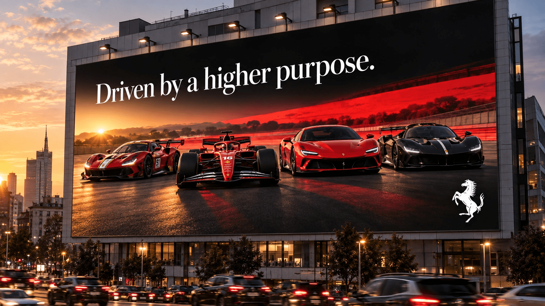 Ferrari advertising billboard