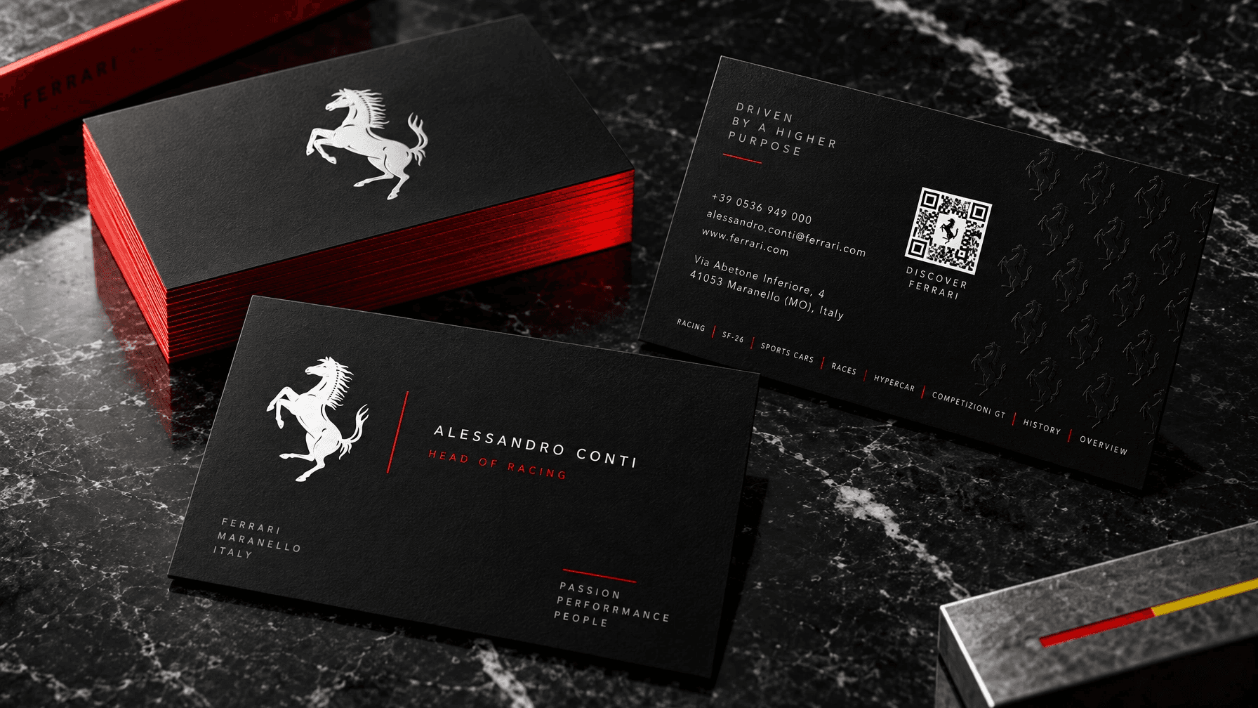 Ferrari print business card