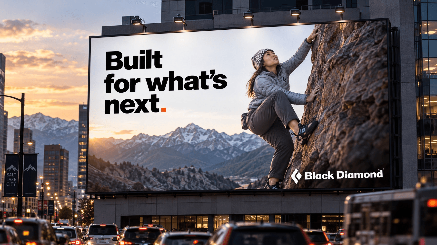 Black Diamond advertising billboard