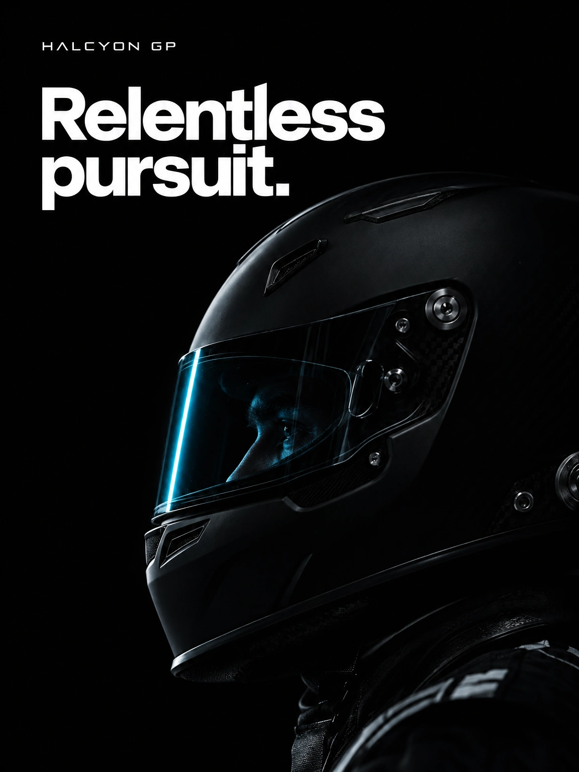 Halcyon GP campaign poster, Relentless pursuit