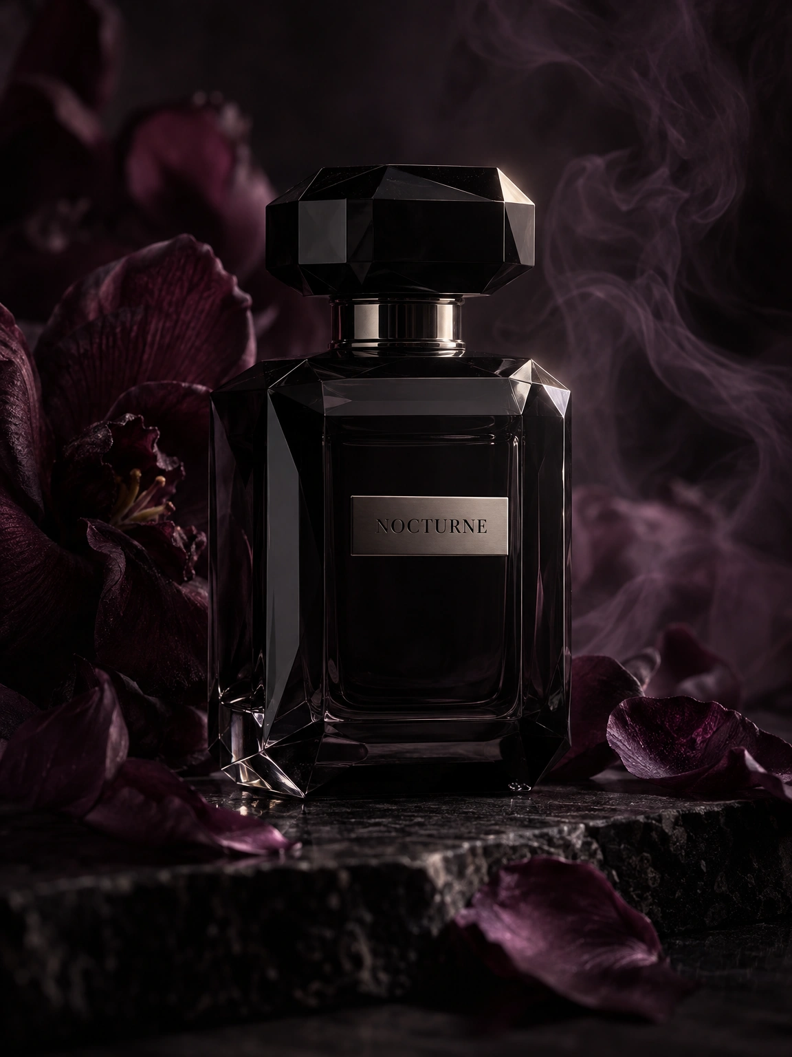 Nocturne perfume in black glass